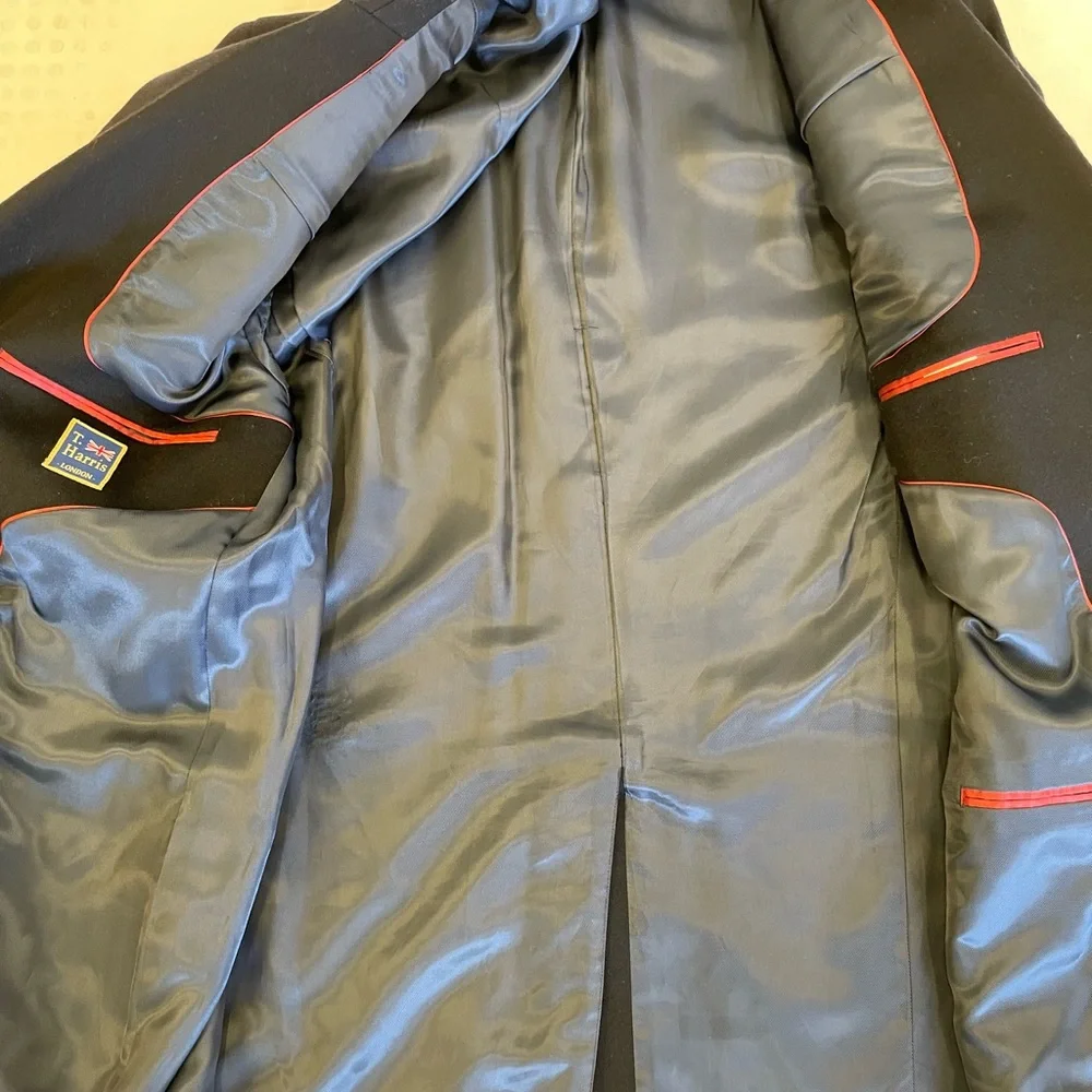 T. Harris LONDON Wool Silk & Cashmere Soft Thick Jacket In Black Size 44 L‎